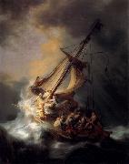 REMBRANDT Harmenszoon van Rijn Christ in the Storm on the Lake of Galilee, painting